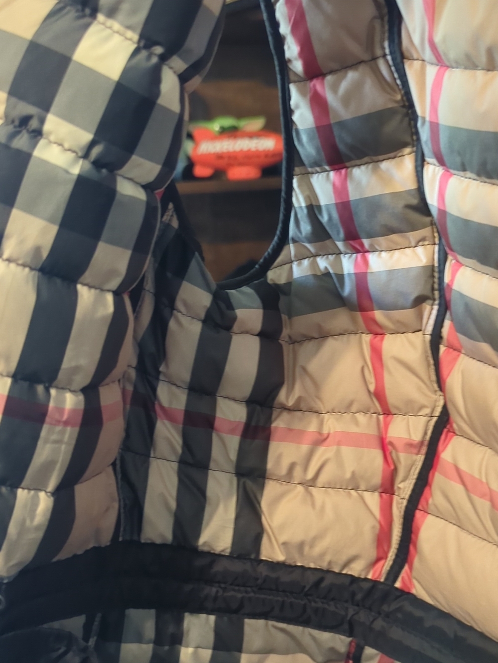 Authentic Burberry Quilted Puffer Plaid Nova Check Vest Size Small - CUTE! - Picture 3 of 4
